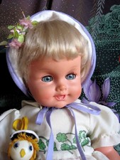 BAMBOLA SEBINO PATATINA ANNI '70 VESTITO ORIGINALE CM 60