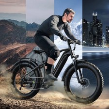 Fat Tire Electric Bike Peak 1200W 48V/10.4AH Battery 7-Speed E-bike for Adults