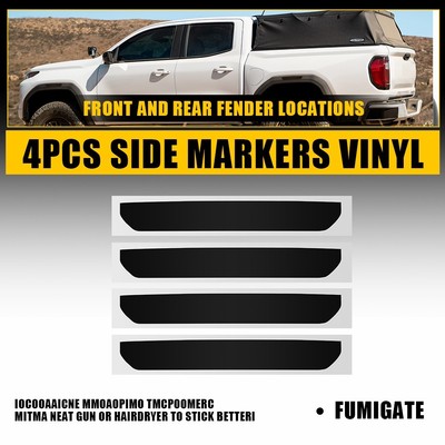 For 2023-2025 GMC Canyon 4PCS Side Marker Light Vinyl Decals Overlay Tint Film