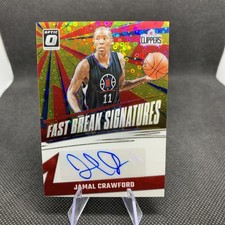JAMAL CRAWFORD 05/10 GOLD DISCO FAST BREAK SIGNATURES 2024-25 MOSAIC CLIPPERS