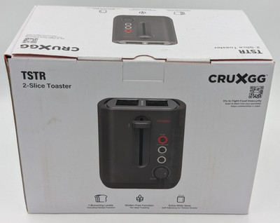 CRUXGG 2-Slice Toaster Open Box NOS New Old Stock