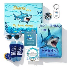 Shark Themed Gifts - 8PCS Funny Sharks Stuff Merch for Shark Lovers for Birth...