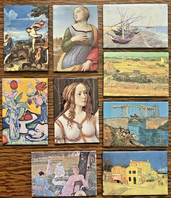 VAN GOGH BOTICELLI Venus RAPHAEL TITIAN lot of 9 fine art magnets