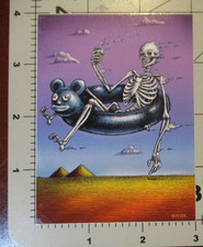 EMEK 3X4" Tubing Skeleton STICKER decal Art from silkscreen poster print C