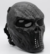 Máscara táctica calavera cara completa Airsoft paintball equipo de protección pitón negro