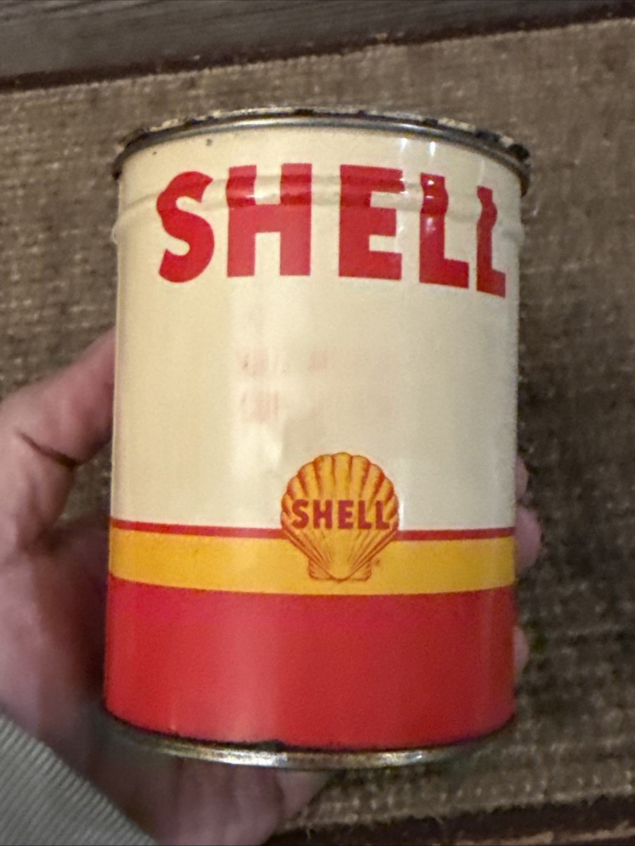 Vintage Shell Motor Oil Shell Grease Can 1 Lb Cup Grease Shell