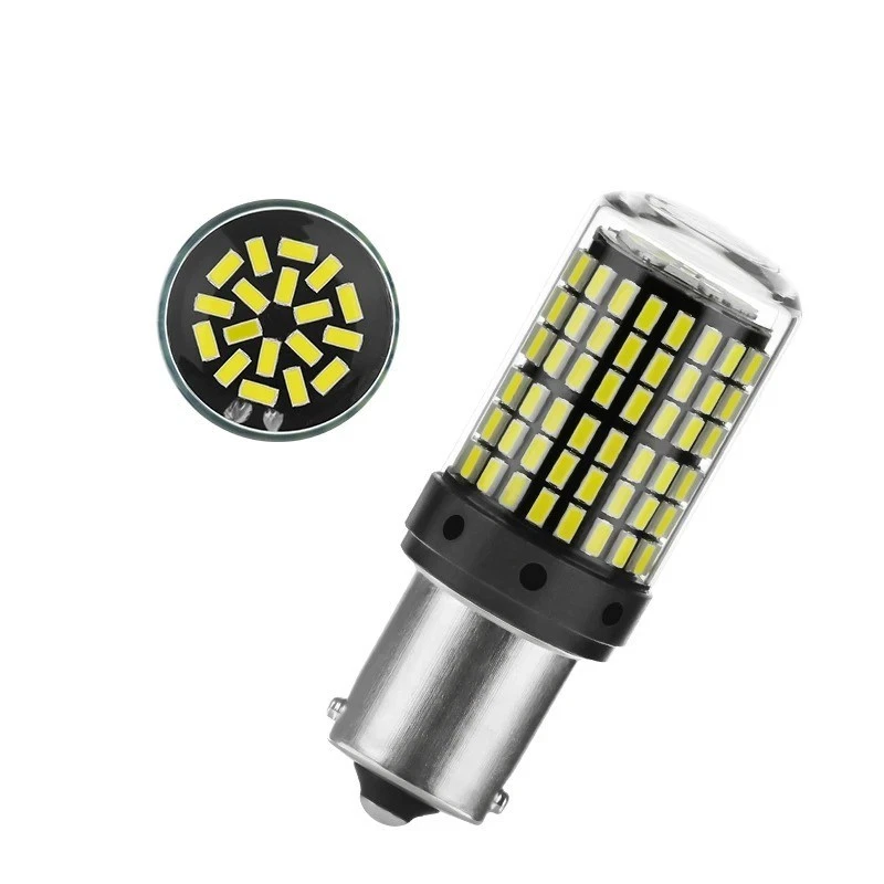 Ampoules LED P21W Canbus BA15S Blanc 6000K Anti Erreur Feux Recul Stop Jour x2 - Photo 3/4