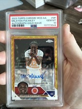 2023 TOPPS CHROME MCD AA MILAYSIA FULWILEY /50 AUTOGRAPH-GOLD WAVE PSA 10