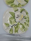 MCM REDWING Magnolia  Dinner Plate 10-3/8" Square 1950s Vintage set of 2
