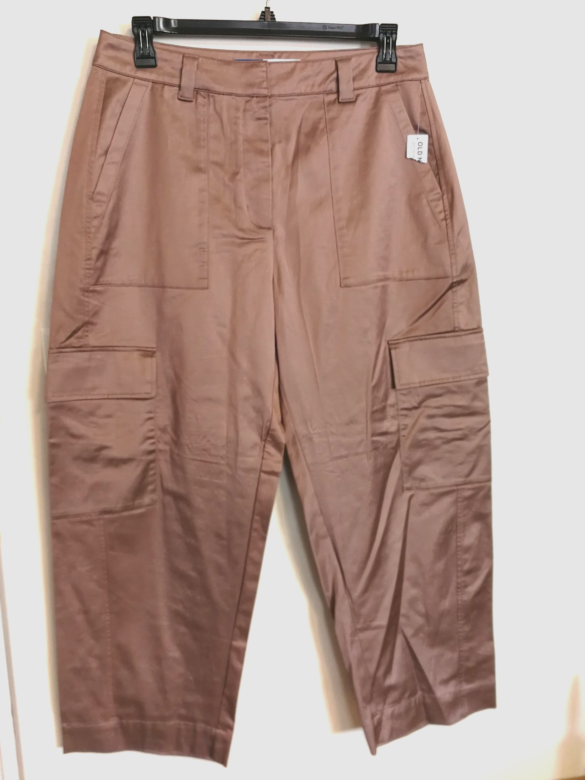Old Navy Cargo Pants Womens 12 Dusty Rose Extra High-Rise Pockets Casual Outdoor