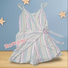 *0767 Candie's lined romper cami women juniors size Large
