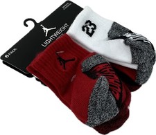 Nike Baby 6 Pk Multicolor Ankle Cotton Cushion 23 Jordan Jumpman Sock Set 6-12 M