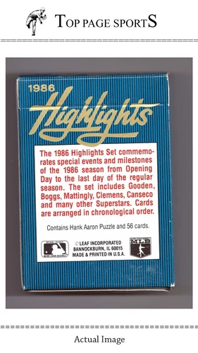 1986 Donruss HIGHLIGHTS Factory SEALED Set BO JACKSON ROOKIE 56 Baseball CARDS