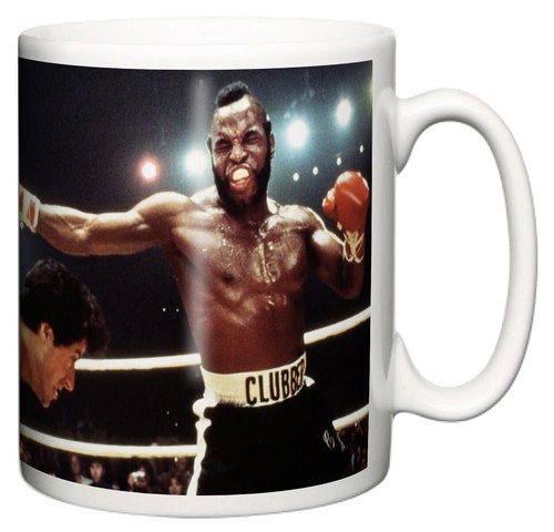 Poster e scena film boxe Rocky III 1982 Sly Stallone tè caffè 11 oz tazza regalo - Foto 3 di 4