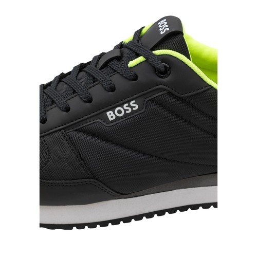 Hugo Boss Mens Kai Black Trainers Size UK 10 11 12 50517357 - Picture 3 of 10
