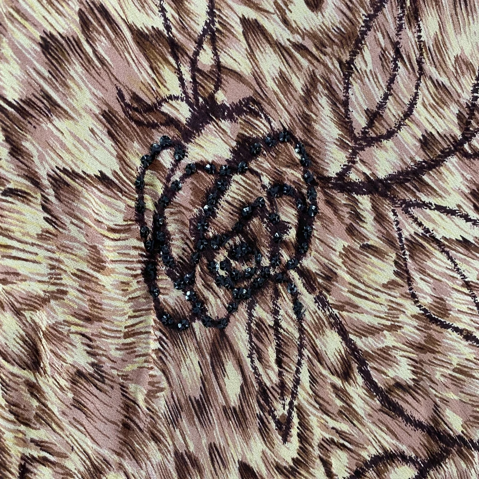 Saia Lola P tamanho L marrom floral puxar fenda assimétrica anos 90 fada grunge Y2K - Imagem 4 de 4