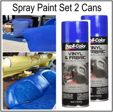 Carpet Fabric Seat Leather Vinyl Blue Spray Paint Fiberglass Plastic Coating 2PK