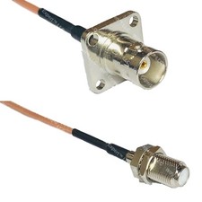 RG316 BNC Flange Female to F FEMALE RF Cable Rapid-SHIP LOT
