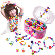 Pop Beads, Jewelry Making Kit - Arts and Crafts for Girls 3-7 Years Old, Snap Be