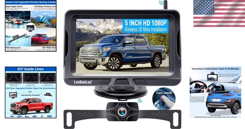 Advanced Wireless Backup Camera with 5-Inch LCD Monitor - Enhance Vehicle Safety - Picture 2 of 9