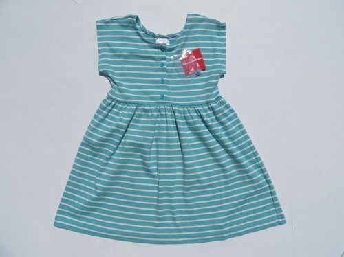 Hanna Andersson 100 110 Mädchen 4 5 Kleid Tageskleid blau Streifen Baumwolle NEU Baby - Bild 2 von 12