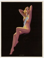 Vintage 1940s Billy Devorss Pin Up Print Sultry Blonde Some Number