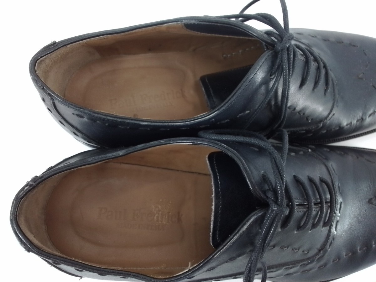 Paul Fredrick ‎ Navy Blue Oxfords Size 10 Paul Fredrick NAVY BLUE Suede Leather Dress Shoes Mens Sz 10  main image 3