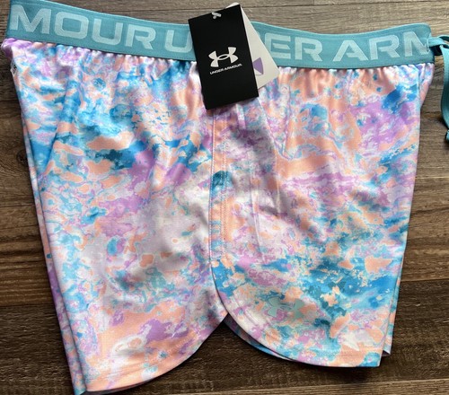 NWT Under Armour YXL Girls Lavender/Teal/Multi SKY IS NOT THE LIMIT Shorts Set - Picture 5 of 5