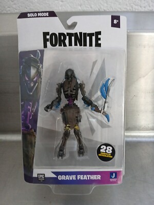 Fortnite Grave Feather Action Figure Solo Mode 4  Featuring 28 Articulation NIB