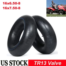 (2-PACK) 16x6.50-8, 16x7.50-8 Inner Tube TR-13 Straight Valve for Mower/Tractor