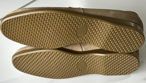 Sport Steps Herren Größe 11 EE Beige Hellbraun Wildleder Slipper Halbschuhe Schuhe Brandneu Vintage - Bild 6 von 10