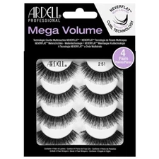 Ardell Mega Volume 251 False Eyelashes 4 Pair Pack Fluffy Reusable Falsies