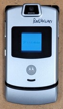 Motorola RAZR V3m - Silver  U.S. Cellular  Very Rare CDMA Flip Phone - READ