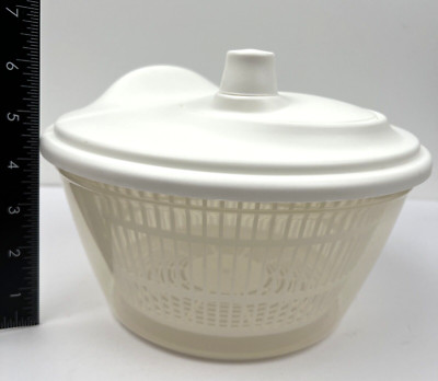 IKEA Salad Spinner White Bowl Doubles as Salad Serving Bowl