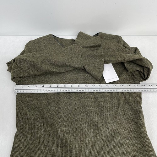 NWT The Fold London Blouse Size UK 8 Herringbone Wool Blend Brown New - Picture 6 of 9