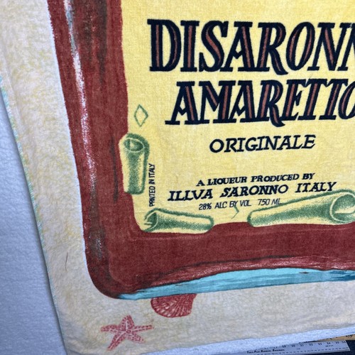 Disaronna Amaretto Alcohol Graphic Oversized Beach Bath Pool Towel Vintage 1996 - Picture 5 of 16