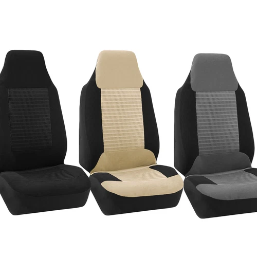 FH Group Fabric Universal Fit Car Seat Covers for Truck SUV Van - 2 Front Set