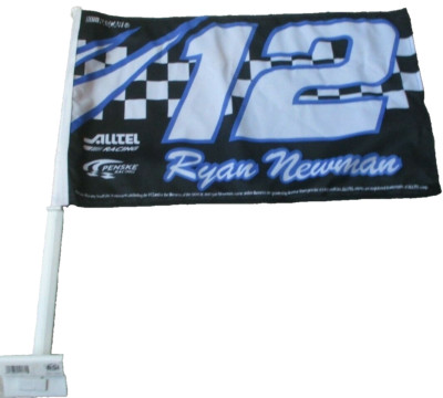 RYAN NEWMAN # 12 ALLTEL DOUBLE SIDED 11 by 18 CAR FLAG ! FAST SHIPPING !