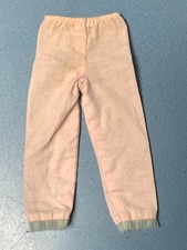 Vintage 1962 Mattel Barbie Doll Fashion Two Piece Pajamas In Pink Pants Only