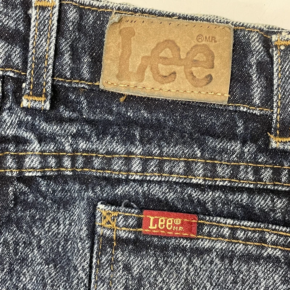 NUEVO CON ETIQUETAS De Colección Años 90 Lee Riders Azul Jean GLACIAR Lavado Ácido Denim BANDA Falda Inferior 14 Foto 3 de 4