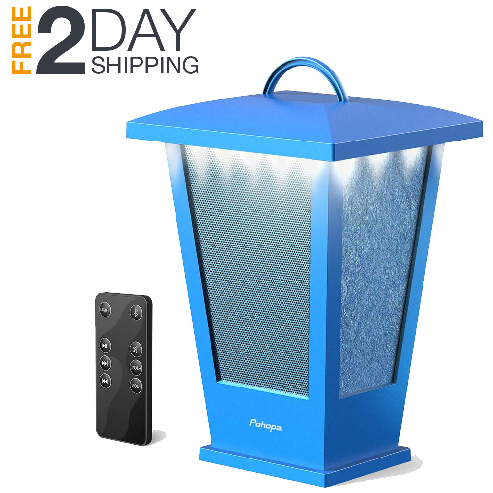 Patio Speaker Bluetooth Lantern Led Light Wireless Weatherproof Indoor