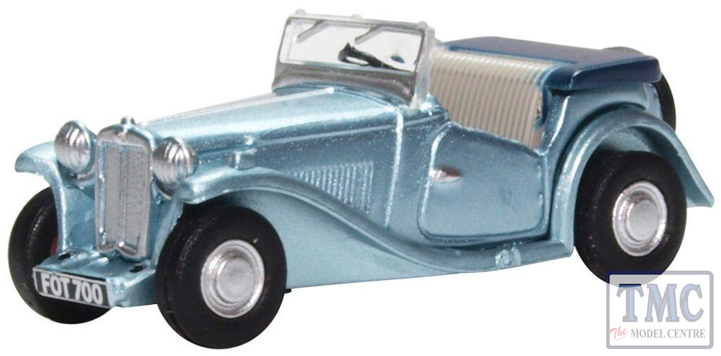 76MGTC005 Oxford Diecast OO Gauge MGTC Powder Blue