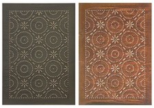 4 PUNCHED TIN PANELS Handcrafted Vertical Old...