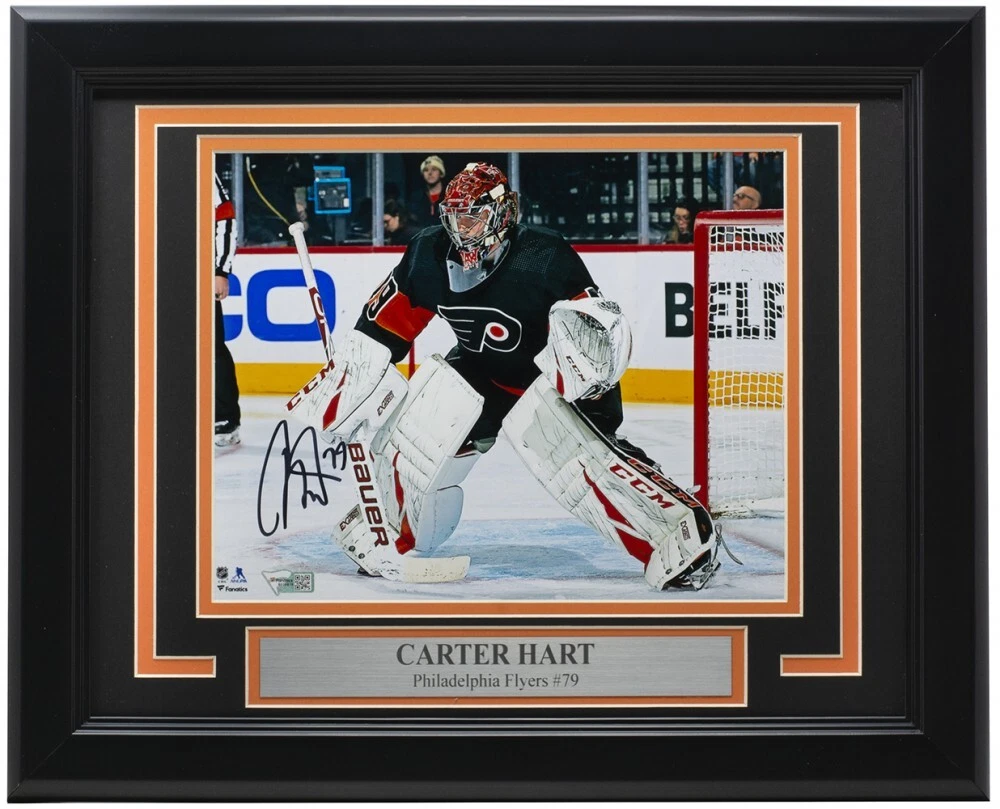 CARTER HART Autographed Philadelphia Flyers Authentic Black Jersey FANATICS