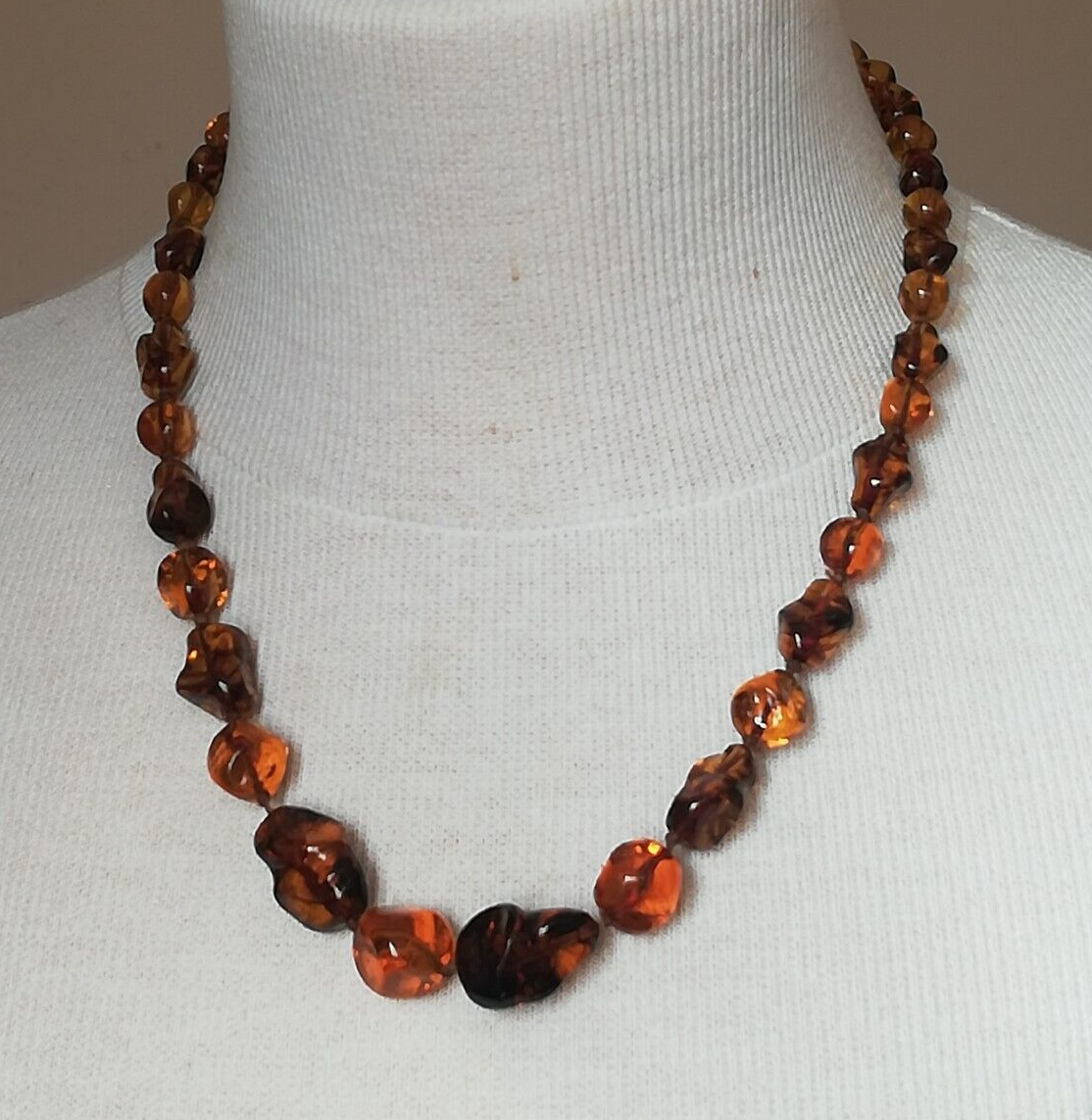 Collier Ancien Perles De Cristal Murano Années 40 - Longueur 46-50 Cm - Occasion Authentique
