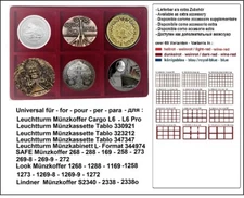 Coin Trays 6x 95x95x17 Look 12330-6-4 For Coins Medals Up To 95mm