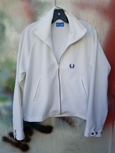fred perry white track jacket