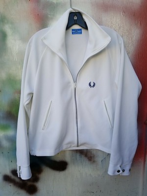 white fred perry track jacket
