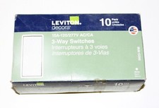 Leviton 5603-2W Decora Rocker 3 Way Switch White 120/277v 10 pack Switches NIB