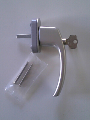 Fenstergriff EDI Dieckmann abschließbar Alu F1 silber Mod. 1002A Nocken 10 mm